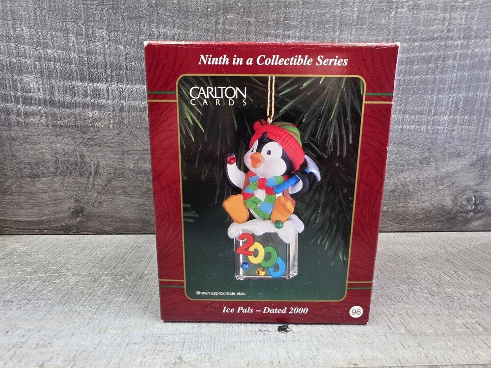 Carlton Cards Heirloom Ice Pals Dated 2000 Christmas Holiday Ornament g50